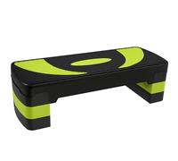 HOMCOM Stepper Fitness Aérobic Hauteur réglable Surface antidérapante 80 x 31 x 20 cm Noir Vert