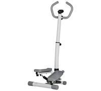 HOMCOM Stepper Twist Réglable avec Écran LCD pour Maison, Blanc et Gris