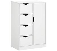 HOMCOM Storage Cabinet Armoire de Rangement, Bois d'ingénierie, Blanc, 54cm x 29cm x 83cm