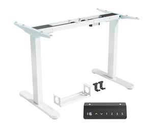 HOMCOM Support de Bureau électrique réglable en Hauteur avec 2 Moteurs et Fonction mémoire - Cadre de Table réglable en Largeur - Charge maximale : 100 kg avec Moins de Bruit - Protection Contre Les