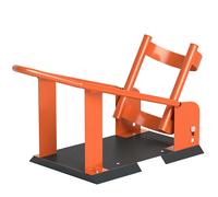 HOMCOM Support de moto pour roues avant 38,1-53,34 cm, 381-533,4 mm, béquille réglable 816,5 kg de capacité Orange