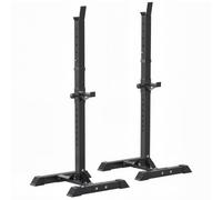 HOMCOM Support de musculation Entrainement pour Barre Longue Haltère 150 Kg