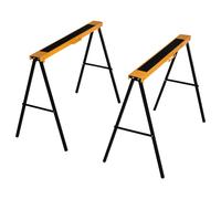 HOMCOM Support de Travail en Acier Repliable Rugueux Antidérapant Orange et Noir 995x50x78cm Capacité 125kg