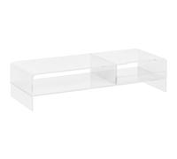 HOMCOM Support d'écran avec étagère de rangement 50.8x19x12cm
