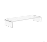 HOMCOM Support Moniteur pour Ordinateur Portable, PC, Acrylique Transparent 53 x 19 x 9 cm