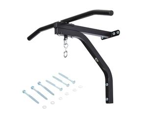 HOMCOM Support Sac de Boxe Barre de Traction Intégrée 130 Kg Acier Noir | Fixation Sac de Frappe