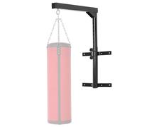 HOMCOM Support Sac de Boxe en Acier Hauteur réglable Charge Max. 100 Kg Fixation Sac de Frappe Noir