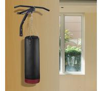 HOMCOM Support sac de boxe fixation sac de frappe barre de traction intégrée charge max. 130 Kg acier noir