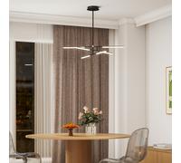 HOMCOM Suspension LED Moderne Ø100x79 cm avec Écran en Acrylique Angle de Lumière Ajustable pour Salon Chambre ou Cuisine