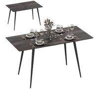 HOMCOM Table à Manger Pliante Extensible 120-160 cm 6 à 8 Personnes Gris