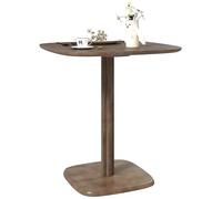 Table à manger pour 4 personne - HOMCOM - style moderne - plateau aspect bois - 70 x 70 cm - marron
