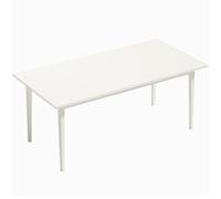 HOMCOM Table à manger pour 8 personnes, table de cuisine moderne avec pieds en bois massif, 180 cm, crème