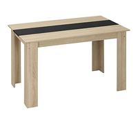 HomCom Table à manger design moderne grand plateau bois 4-6 personnes 120 x 69 x 75 cm