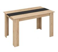 HomCom Table à manger design moderne grand plateau bois 4-6 personnes 120 x 69 x 75 cm
