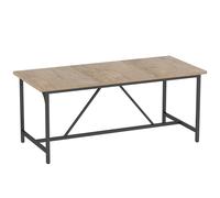 HOMCOM Table à manger rectangulaire pour 6-8 personnes table de cuisine style industriel 180 x 80 x 75,5 cm effet bois naturel