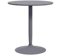 HOMCOM Table à Manger Ronde 70 x 70 cm pour 2 Personnes Table de Salle à Manger avec Pieds en Acier antidérapant Table Basse Moderne pour Cuisine, Salle à Manger et Salon Gris