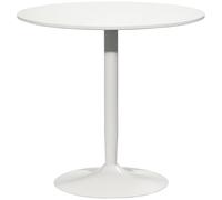 HOMCOM Table à Manger Ronde pour 2 Personnes, Table de Cuisine 80 cm Style Moderne avec piétement en Acier, pour Salon, Petit Espace, Blanc