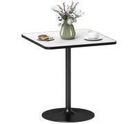 HOMCOM Table à Manger Table de Cuisine 4 per. Base Ronde 70 x 70 cm Blanc