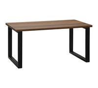 HOMCOM Table Basse rectangulaire Table de Salon Style Industriel Pied métal et Plateau Aspect Bois - 100 x 60 x 50 cm