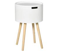 HOMCOM Table Basse Table de Chevet avec Compartiment de Rangement - Bout de canapé Table d'appoint Design scandinave - MDF Bois de pin - Blanc