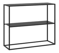 HOMCOM Table Console 2 Étagères Cadre Acier Salon 90 x 30 x 75 cm Noir | Bout De Canapé, Table D'entrée, Design Industriel, Entrée, Couloir