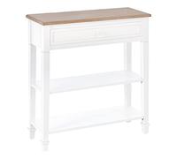 HOMCOM Table console avec 1 tiroir, 2 étagères, plan de travail