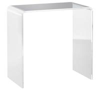 HOMCOM Table d'appoint en acrylique en forme de U, Table d'appoint moderne avec bords lisses et coins arrondis, 53.5x30.5x53.5 cm, Transparent