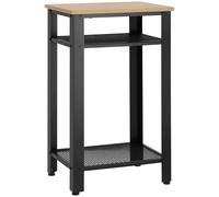 HOMCOM Table d'appoint industrielle chevet 45x35x75 cm Chêne et Noir