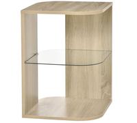 HOMCOM - Table d'appoint - Panneaux de particules - 40x40x56cm - Bois naturel