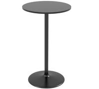 HomCom Table de bar ronde style contemporain 60 x 60 x 102 cm plateau peint cadre acier noir
