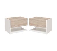 HOMCOM - Table de chevet - Panneau de particules - 46x30x30cm - Multicolore