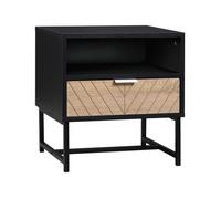 HOMCOM - Table de chevet - Panneaux de particules - 45x39x48cm - Noir