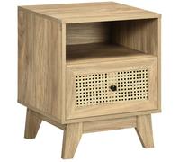 HOMCOM - Table de chevet - Panneaux de particules - 45x39x56.5cm - Bois naturel