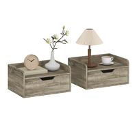 HOMCOM Table de chevet suspendue 40 x 30 x 19,5 cm Gris