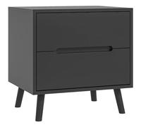 HOMCOM Table de Chevet Table de Nuit avec 2 tiroirs, Style Moderne pour Chambre à Coucher, Salon, 50 x 40 x 50,5 cm, Noir