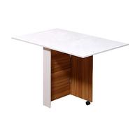 HOMCOM Table de Cuisine 120 x 80 x 73 cm chêne et Blanc Pliante sur roulettes