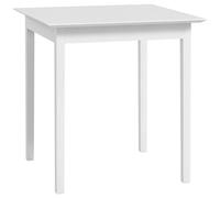 HOMCOM Table de Cuisine carrée 75x75 cm pour 2 Personnes Blanc | Table à manger en bois massif, petite table moderne, table en bois pour cuisine, salle à manger, salon