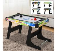 HOMCOM Table de Jeu 4 en 1 Pliable pour Baby-Foot, Billard, Air Hockey et Ping Pong, en MDF et Plastique