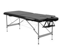HOMCOM Table de massage pliante Table de massage portable avec appui-tête réglable en hauteur en 7 positions et structure en alliage d'aluminium pour la physiothérapie Charge 130 kg 186x71x62-83 cm