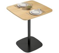 HOMCOM Table de Salle à Manger Moderne pour 2 Personnes, 60 x 60 cm, carrée, avec Structure en Acier, pour Cuisine, Salle à Manger, Salon, Bois Naturel