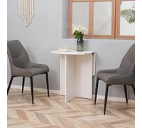 HOMCOM Table de Salle à Manger Pliante Gain de Place en Bois, 90x60x74cm, Blanc
