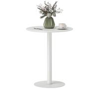 HOMCOM Table de salle à manger ronde pour 2 personnes - 60 x 60 cm - Blanc