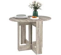 HOMCOM Table pliante gain de place, table rabattable, petit espace, gris