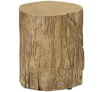 HOMCOM Table souche d'arbre ronde en béton effet bois naturel