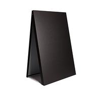 Homcom Tableau noir, panneau Trottoir, planche STOP CHEVALET, affichage, Support, métal BLACK
