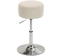 HOMCOM Tabouret de Coiffeuse en Chenille Tabouret de Maquillage Crème
