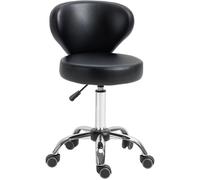 HOMCOM - Tabouret - Revêtement synthétique PU - 45x54x88cm - Noir