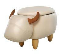 HOMCOM - Tabouret La Vache - Suède - 62x35x36cm - Crème