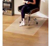 HOMCOM Tapis de chaise de bureau rectangulaire, antidérapants en plastique transparent 100x150cm