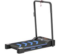 HOMCOM Tapis de Course électrique de Marche Pliable, Aosom.FR x FFHandball, 370 W, écran LCD, télécommande, Vitesse 1-6 Km/h, Acier Noir